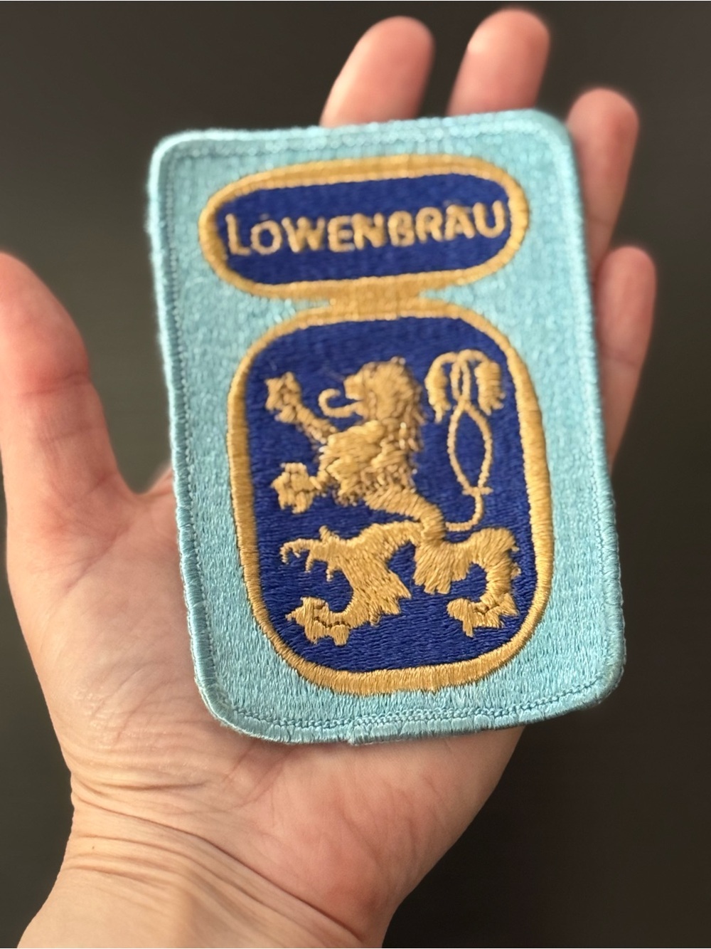 Vintage 1970’s Lowenbrau Munich Lion Brewing Patch (EUC)